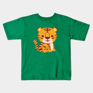 Cute Seated Little Tiger Kids T-Shirt